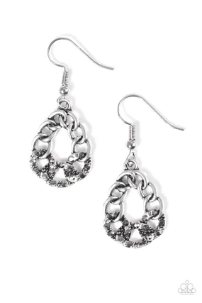 Paparazzi Earring ~ Industrial Shine - Silver