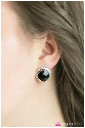 Paparazzi Earring ~ Worth A Million - Black