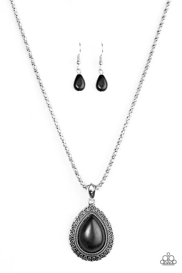 Paparazzi Necklace ~ Deep Creek - Black