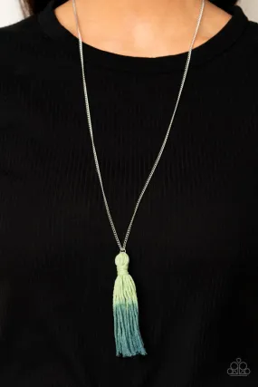 Paparazzi Necklace ~ Totally Tasseled - Green