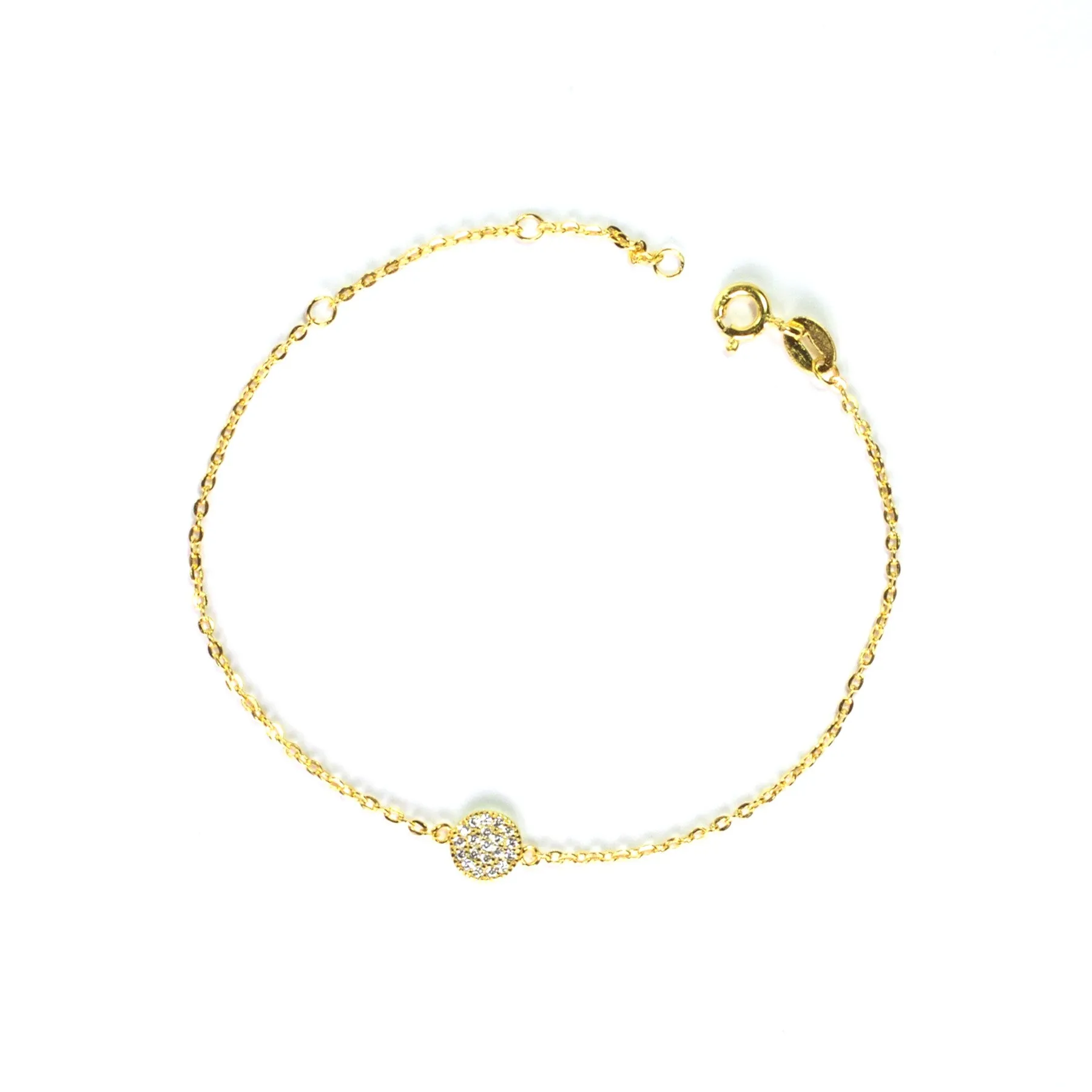 Pave Disk Bracelet