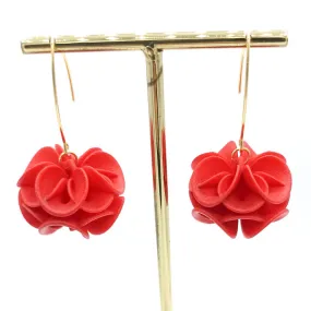 Red Rose Earrings