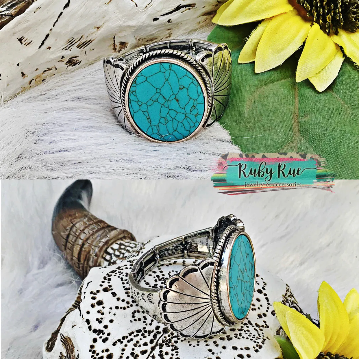 Retro Cowgirl Stretchy Cuff