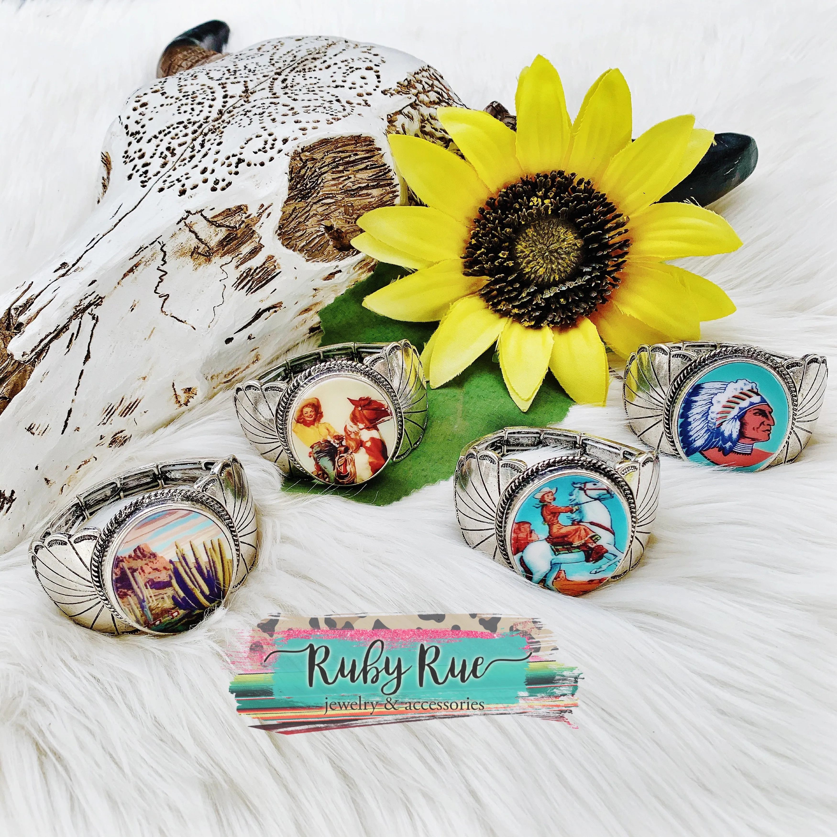 Retro Cowgirl Stretchy Cuff