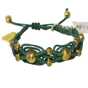 Rose Gonzales "Natalie" Mermaid Collection Woven Bracelet in Deep Sea Green