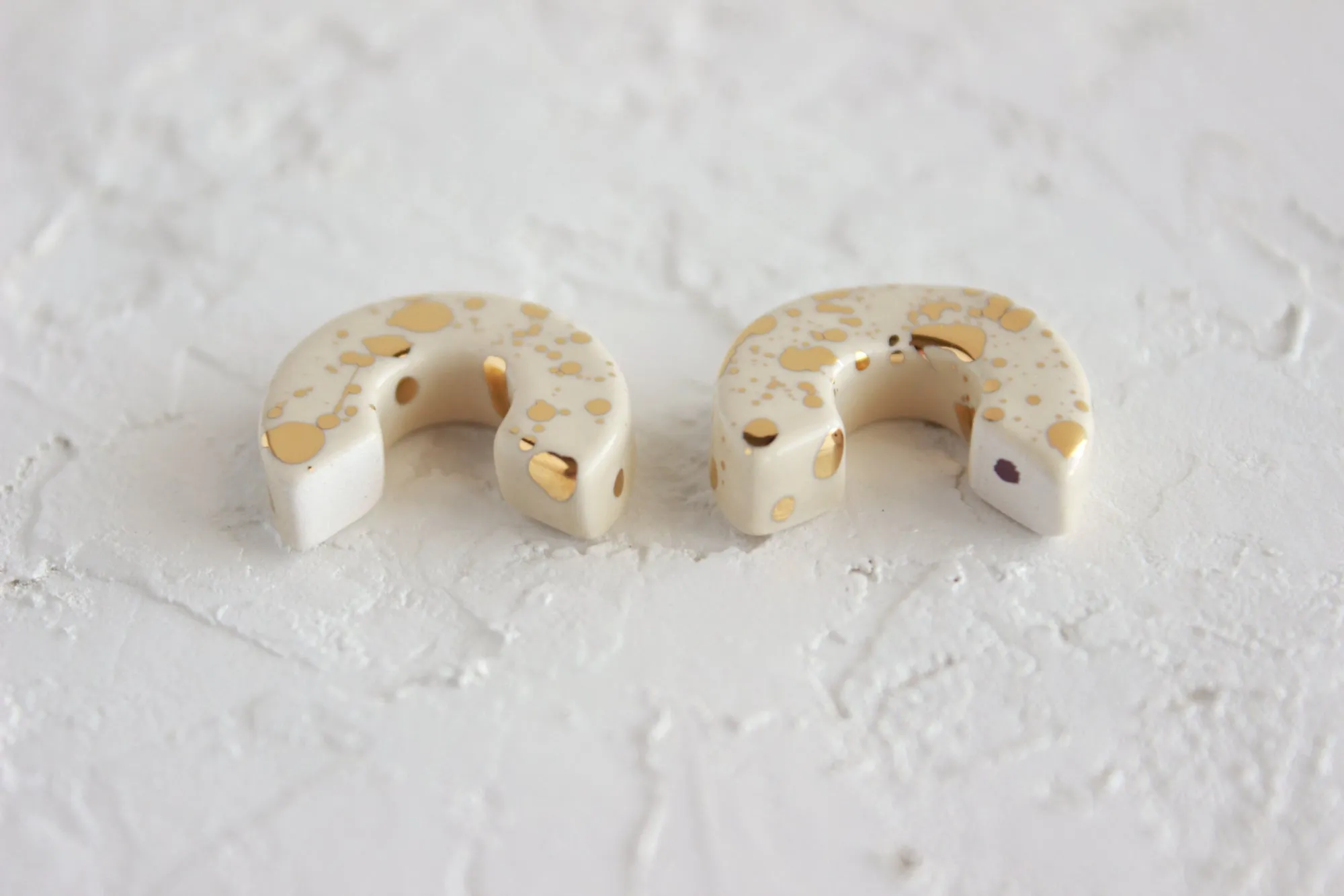 Round Splatter Hoop Earrings