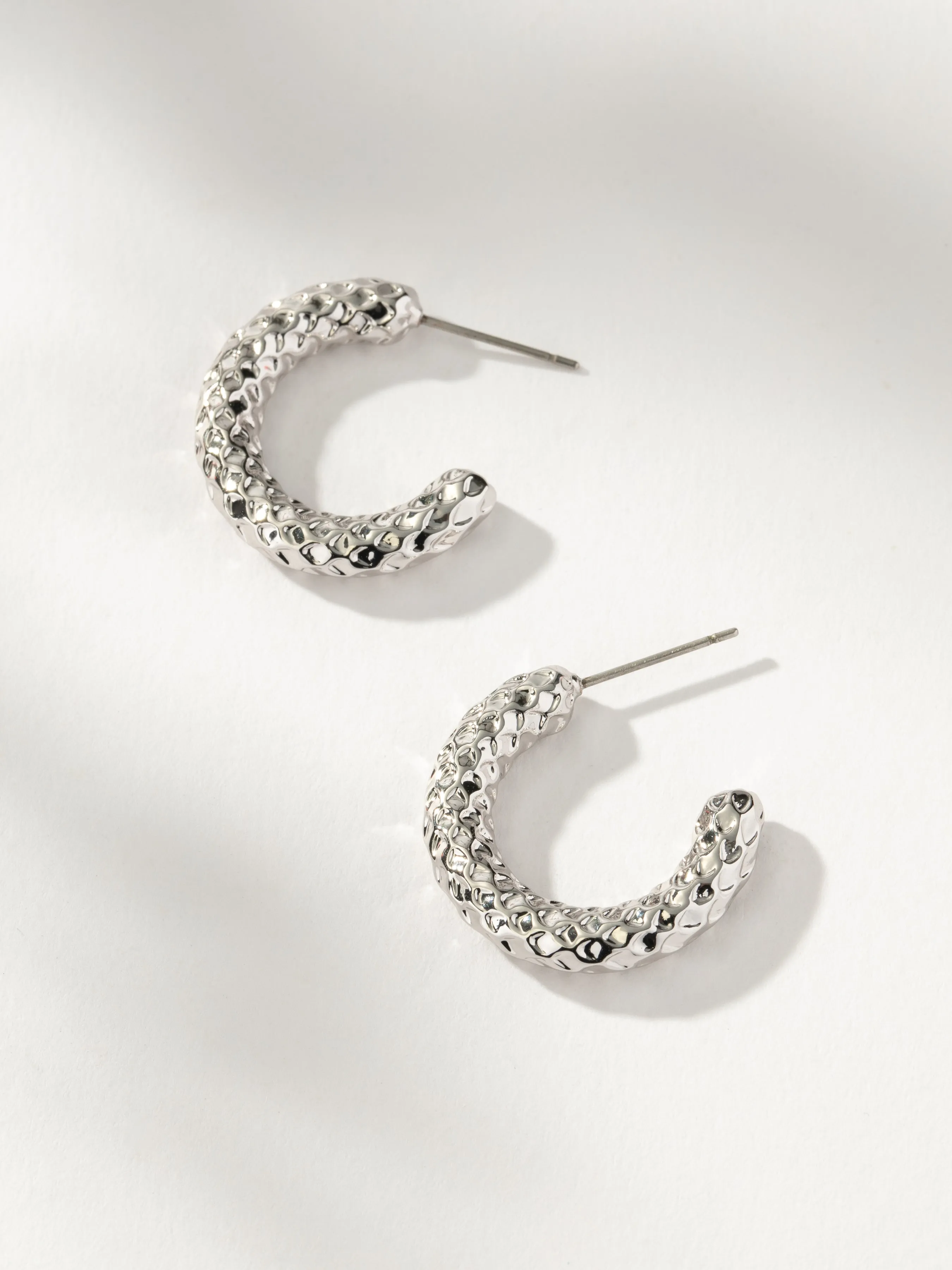 Scaled Hoop Earrings