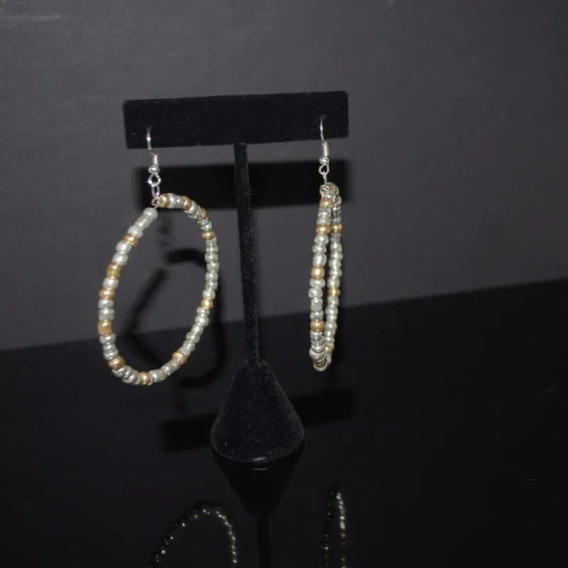 Silver / Gold Silver Sterling Hoop Earrings