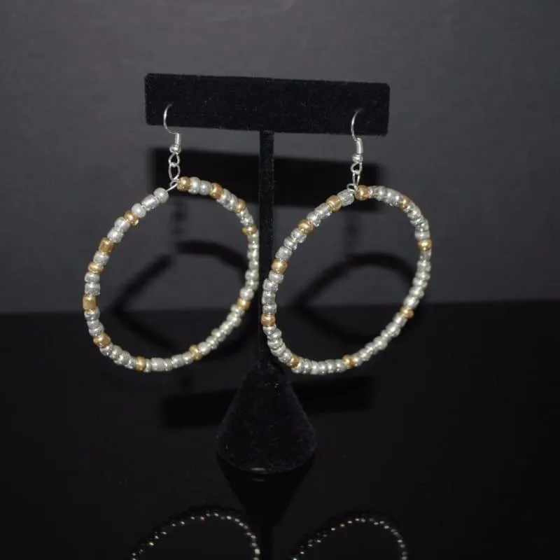 Silver / Gold Silver Sterling Hoop Earrings