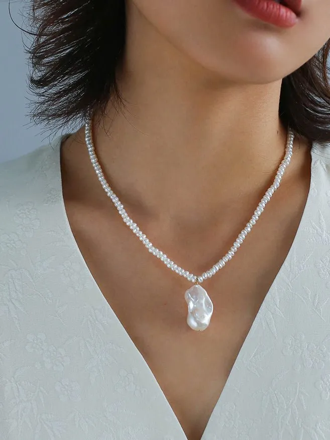 Simple Baroque Pearl Necklaces