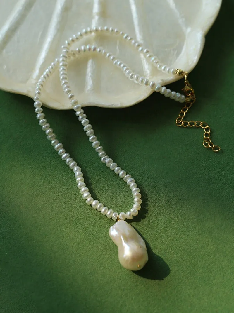 Simple Baroque Pearl Necklaces