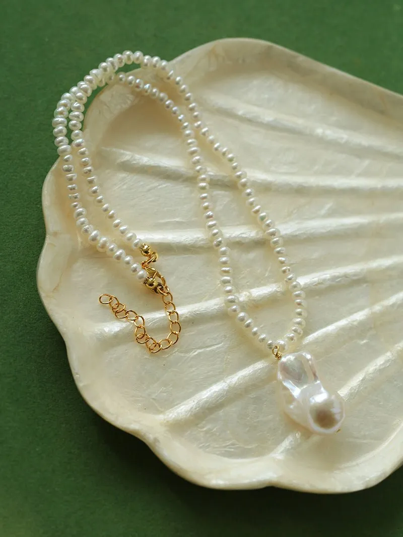 Simple Baroque Pearl Necklaces