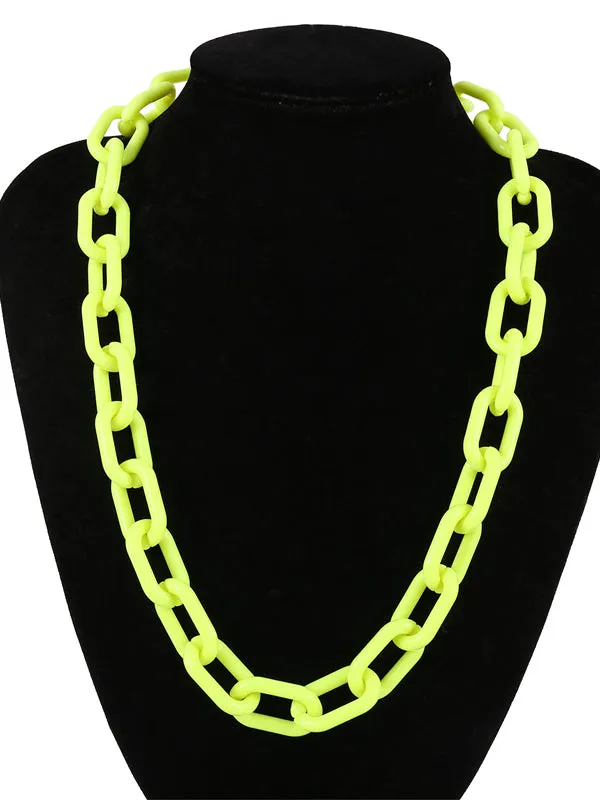 Simple Punk Solid Color Geometric Necklaces