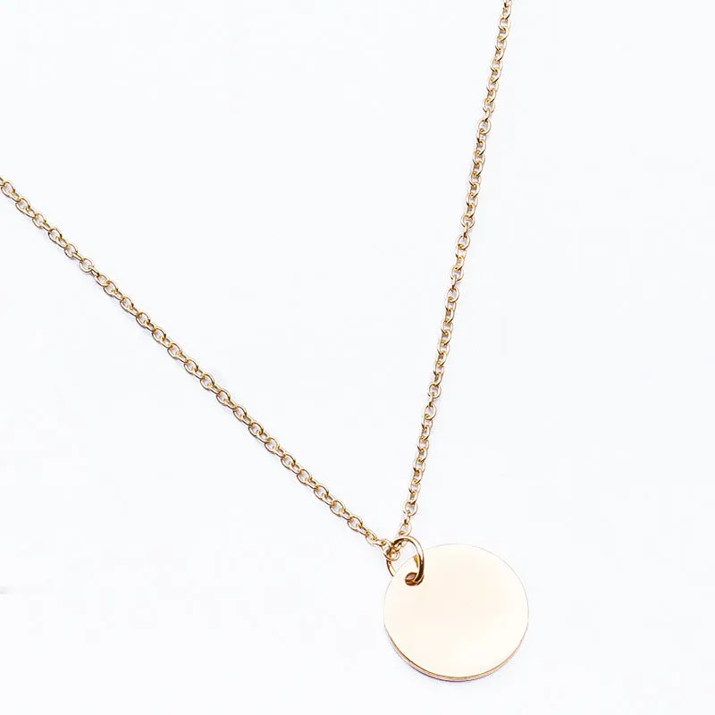 Simple Small Round Piece Thin Temperament Clavicle Chain