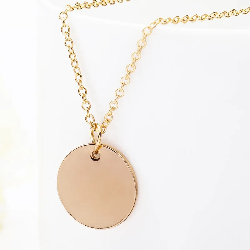 Simple Small Round Piece Thin Temperament Clavicle Chain