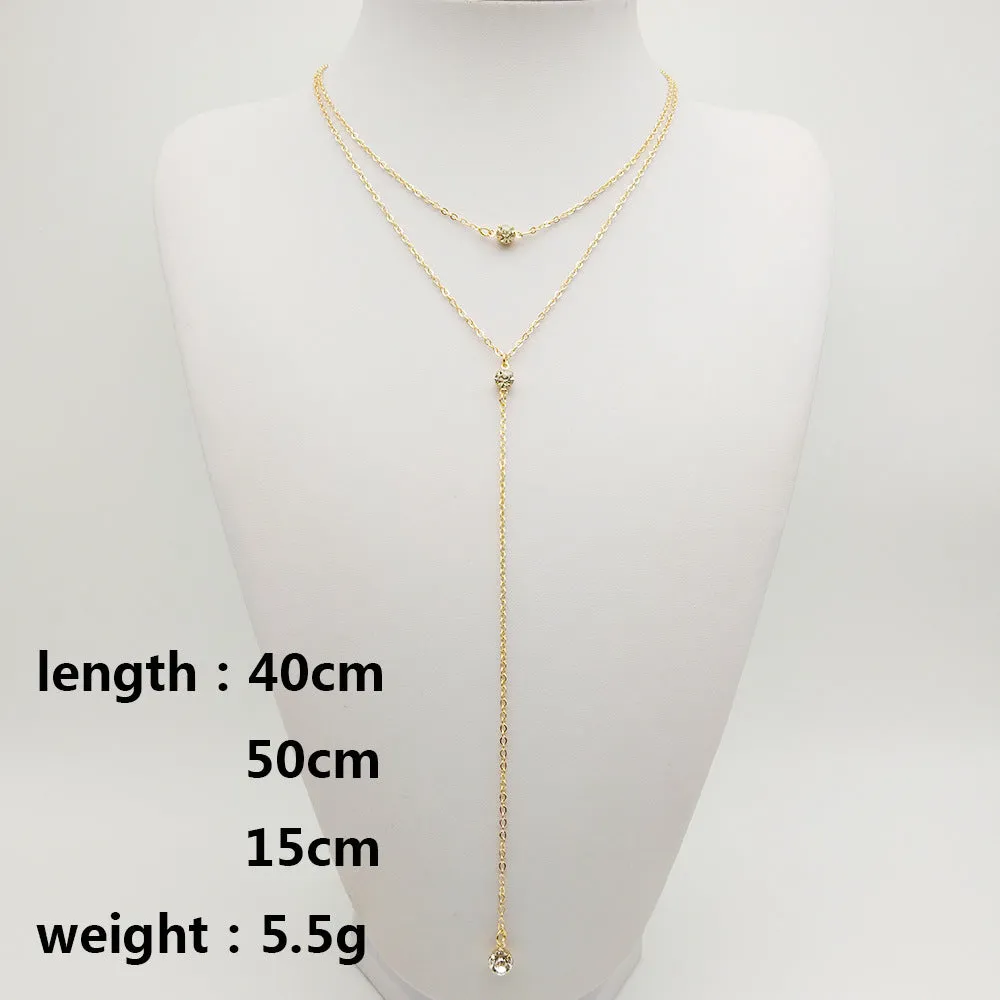 Simple Temperament lady Metal Clavicle Chain