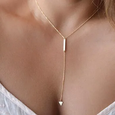 Simple Temperament lady Metal Clavicle Chain