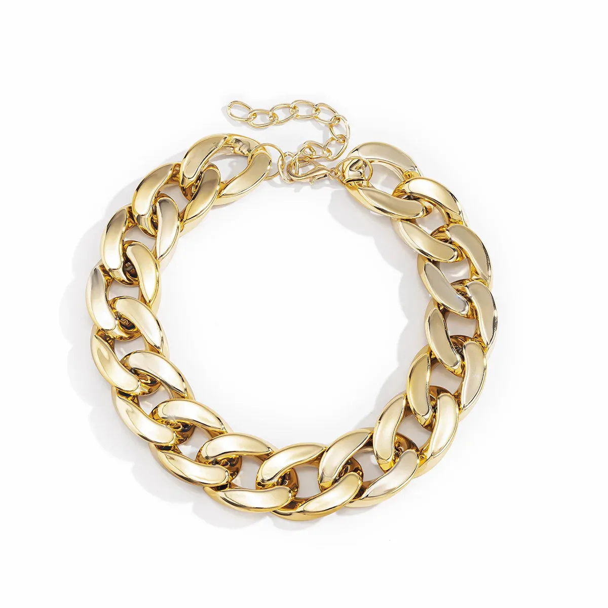 Simple Thick Chain Glamour Necklace