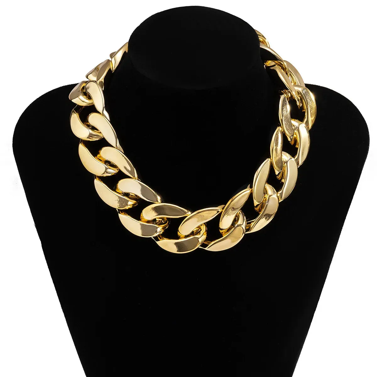 Simple Thick Chain Glamour Necklace