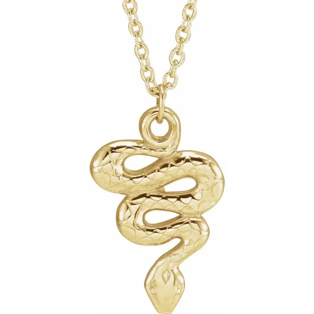 Snake Necklace 14K Gold