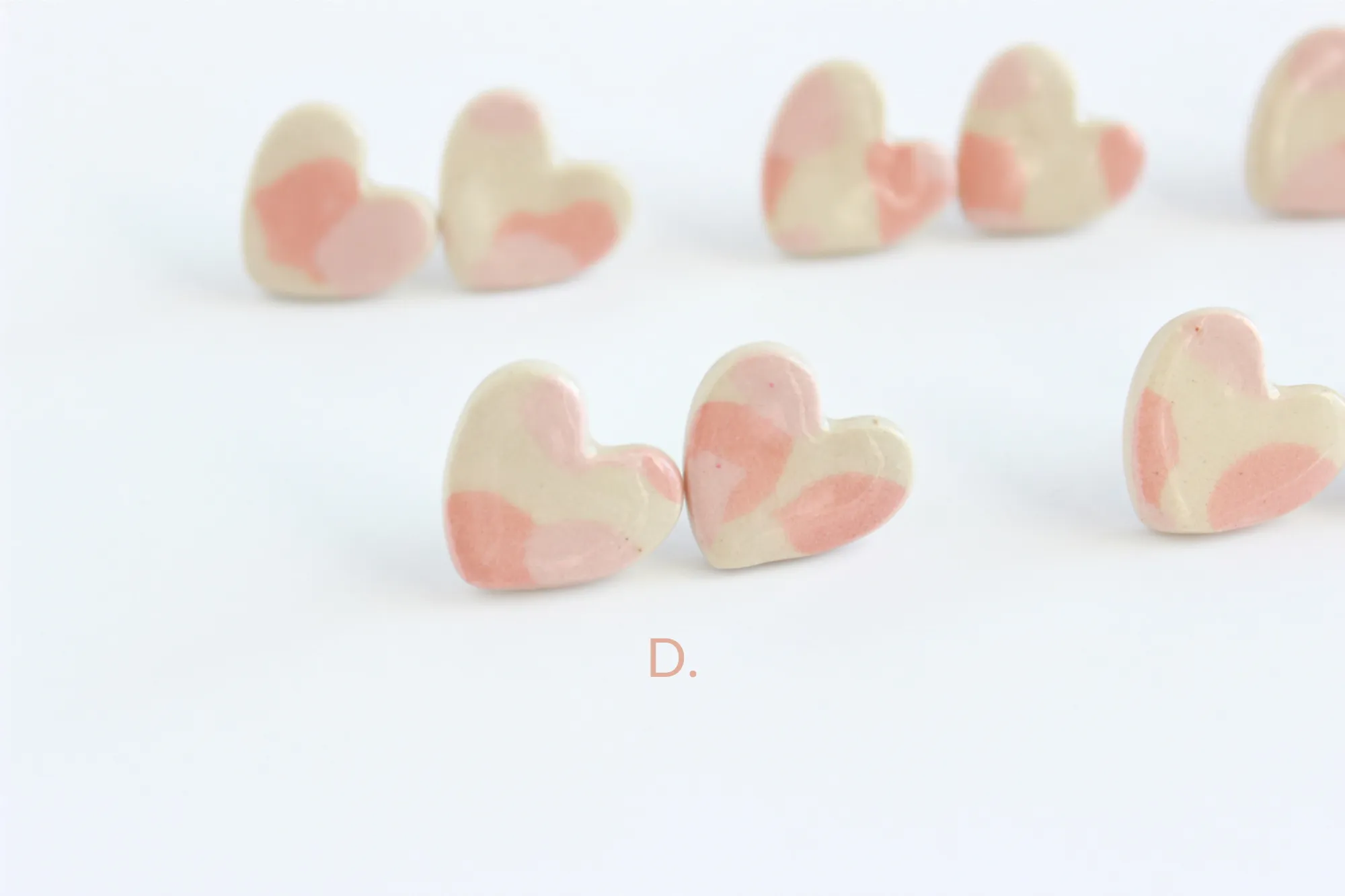 Terrazzo Heart Stud Earrings