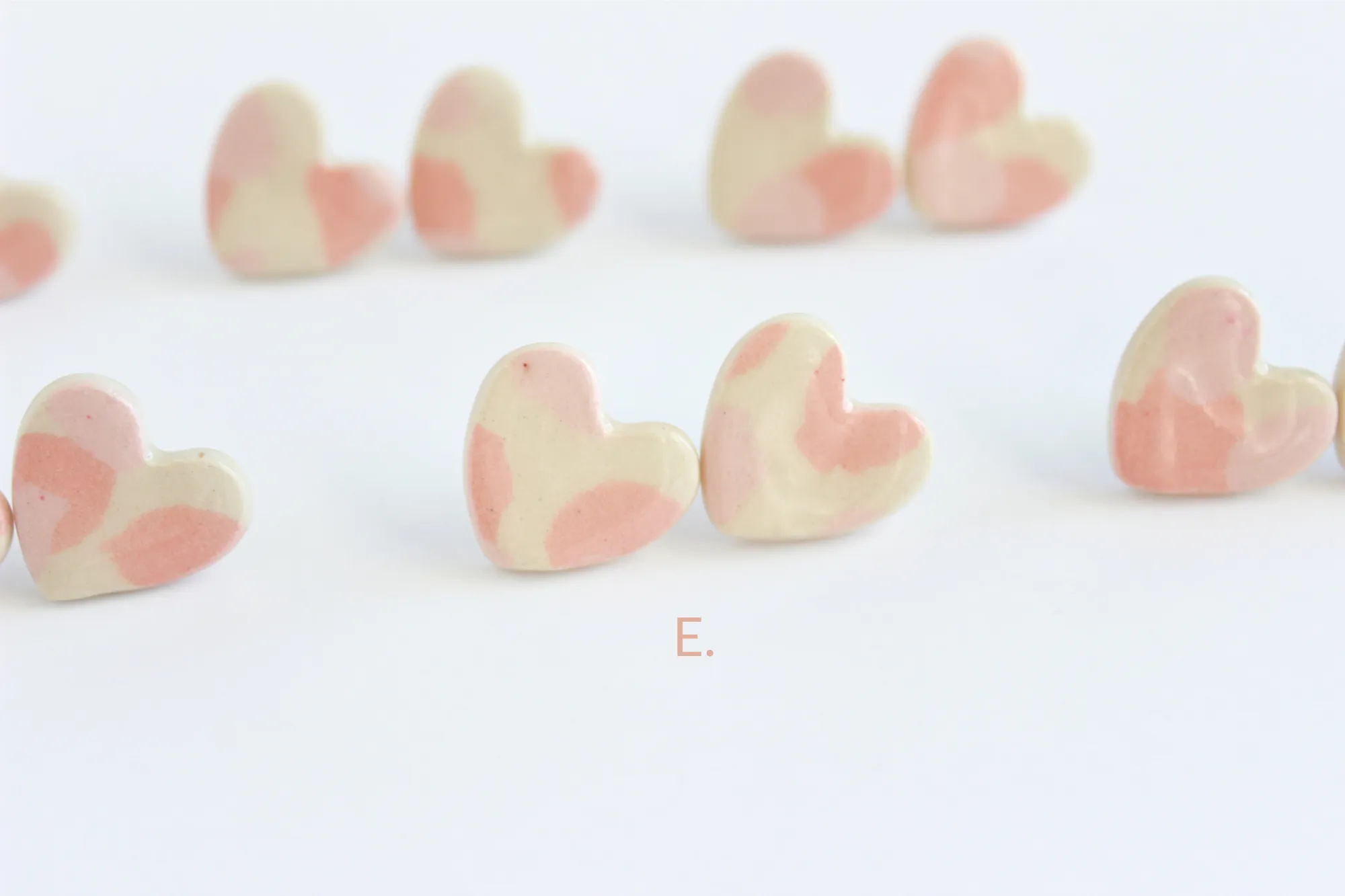 Terrazzo Heart Stud Earrings