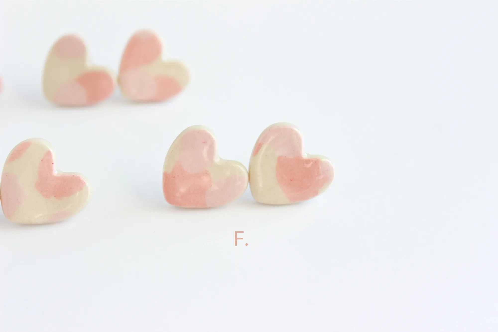 Terrazzo Heart Stud Earrings