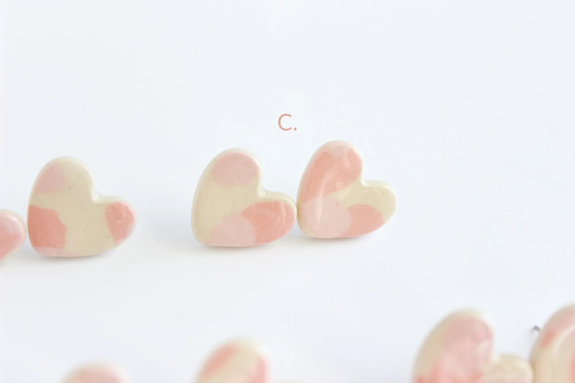 Terrazzo Heart Stud Earrings