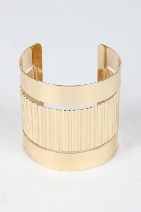 Textured Line Cuff Bracelet