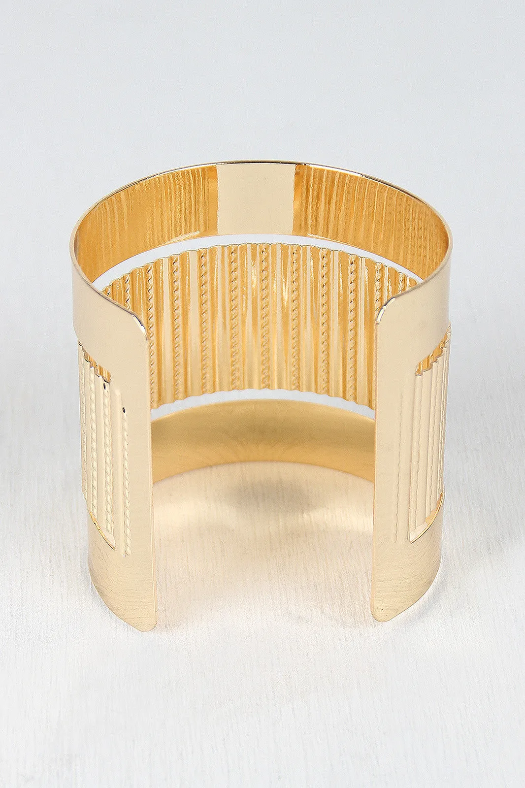 Textured Line Cuff Bracelet