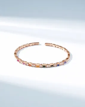 Thin Mix Rainbow Sapphire Bangle