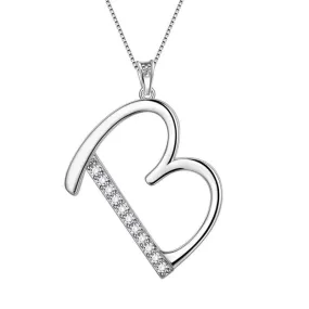 Tokyo Mart Letter Initial B Necklaces Pendant Women Girls Name Jewelry Gift 925 Sterling Silver