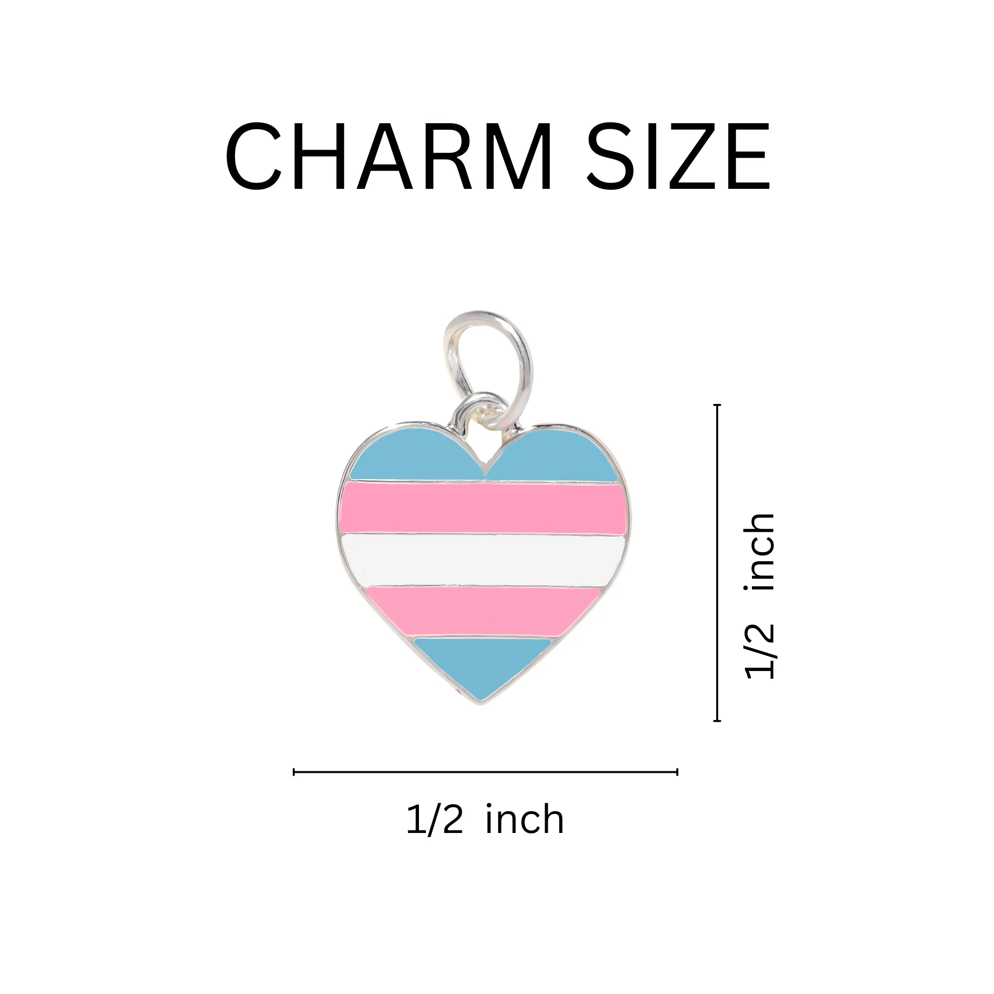 Transgender Flag Heart Necklaces