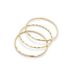 Twist Stacked Bangle Bracelets