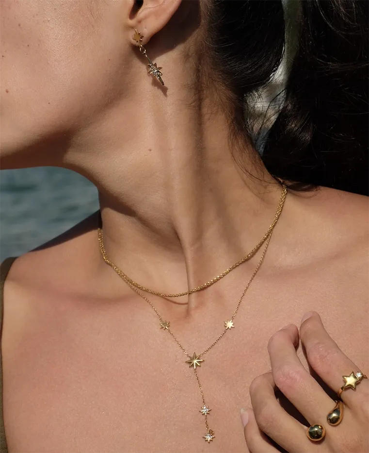 Vibes | Sleek Twisted Chain Necklace | 18K Gold-Plated